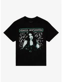Flash Sale ⭐ Alanis Morissette Portrait Boyfriend Fit 👧 Girls T-Shirt ✔️