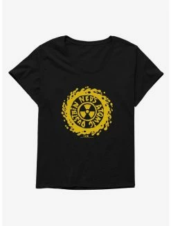 Buy ⌛ Ned's Atomic Dustbin Biohazard Logo 👧 Girls T-Shirt Plus Size 😍