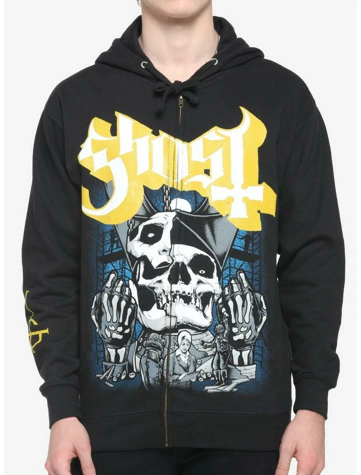 Hot Sale 🛒 Ghost Split Papa Emeritus Hoodie 😉