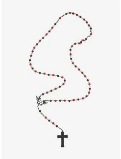 Hot Sale ⭐ Black Veil Brides Cross Rosary Necklace 😉