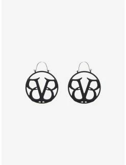 Cheap 🛒 Black Veil Brides Logo Hoop Earrings 🤩