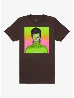 Best Sale 🧨 David Bowie Aladdin Sane Neon Album Cover T-Shirt 🥰