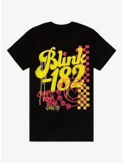 Outlet 🤩 Blink-182 Crappy Punk Rock Graffiti Boyfriend Fit 👧 Girls T-Shirt 🔔