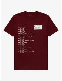 Promo 👏 Post Malone Twelve Carat Toothache Tracklist T-Shirt 🔔