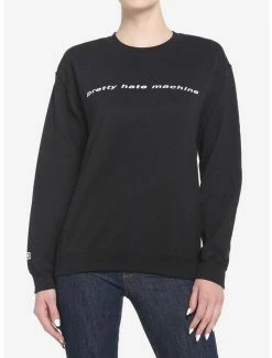 Discount 💯 Nine Inch Nails Pretty Hate Machine Boyfriend Fit 👧 Girls Sweatshirt 🥰
