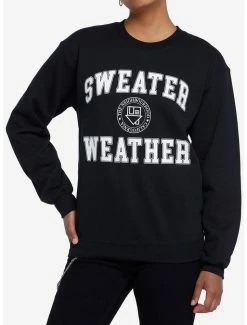 Cheap 😍 The Neighbourhood Sweater Weather Logo Boyfriend Fit 👧 Girls Sweatshirt ⭐
