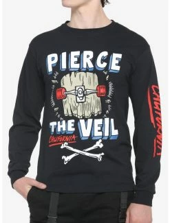 Best Pirce ✨ Pierce The Veil Skateboard Long-Sleeve T-Shirt 👍