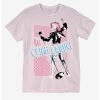 Promo 🔥 Cyndi Lauper Pink Checkered Boyfriend Fit 👧 Girls T-Shirt 🤩