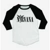 Cheap ⭐ Nirvana In Utero Boyfriend Fit 👧 Girls Raglan T-Shirt 😉