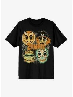 Cheap 🔔 Rob Zombie Horror Masks Boyfriend Fit 👧 Girls T-Shirt 🤩