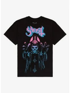 New 🌟 Ghost Papa Emeritus II Ombre Boyfriend Fit 👧 Girls T-Shirt ✨