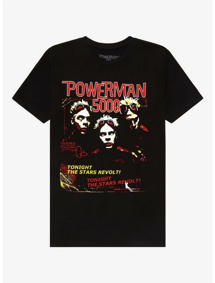 Hot Sale 👍 Powerman 5000 Tonight The Stars Revolt T-Shirt ❤️