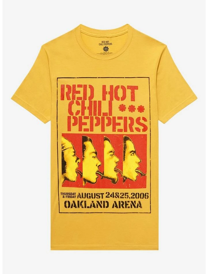 Top 10 𧨠Red Hot Chili Peppers Oakland Arena Concert Boyfriend Fit π§ Girls T-Shirt π