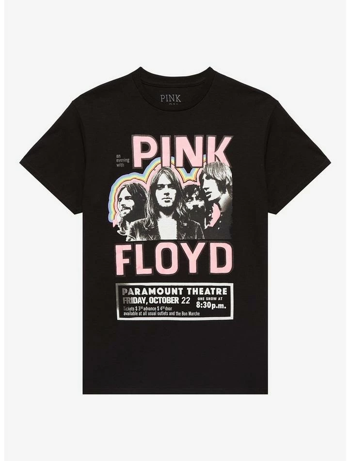 Hot Sale βοΈ Pink Floyd Paramount Theatre Concert Boyfriend Fit π§ Girls T-Shirt π