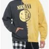 Top 10 💯 Nirvana Black & Yellow Split-Dye Logo Hoodie 🌟