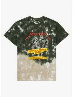 Hot Sale ⌛ Metallica Damaged Justice Tour Tie-Dye T-Shirt 🔥