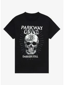 Best Pirce 🌟 Parkway Drive Darker Still Skull T-Shirt 🛒