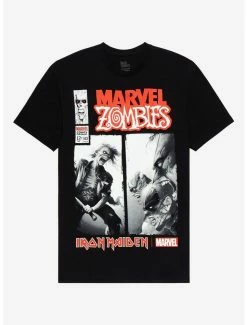 Cheap ❤️ Marvel Iron Maiden Marvel Zombies Vs Eddie T-Shirt 🥰