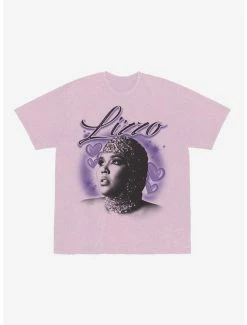 Buy 🛒 Lizzo Airbrush Portrait Boyfriend Fit 👧 Girls T-Shirt 🔥