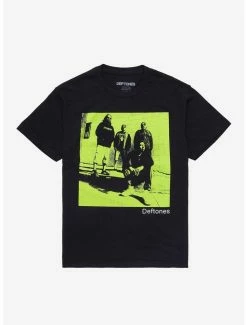 Promo ✨ Deftones Green Group Portrait Boyfriend Fit 👧 Girls T-Shirt 😍