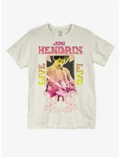 Discount 💯 Jimi Hendrix Live Boyfriend Fit 👧 Girls T-Shirt 🧨