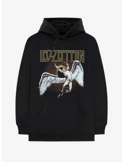 Best Pirce 🎉 Led Zeppelin Swan Song Logo Hoodie 😀