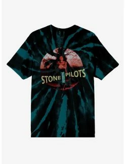 Best reviews of ❤️ Stone Temple Pilots Core Spiral Dye Boyfriend Fit 👧 Girls T-Shirt 🌟