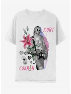 Best Pirce 🧨 Kurt Cobain Portrait Boyfriend Fit 👧 Girls T-Shirt ✨