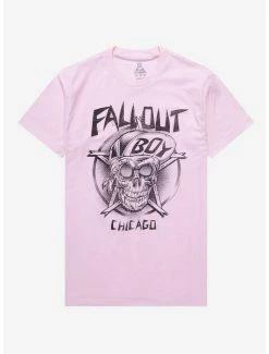 Wholesale 🥰 Fall Out Boy Skull Boyfriend Fit 👧 Girls T-Shirt 🔔