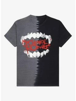 Best Pirce โจ My Chemical Romance Fangs Split Dye Boyfriend Fit ๐ง Girls T-Shirt ๐งจ