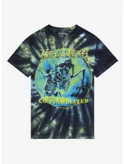 Buy 😍 Megadeth Contaminated Tie-Dye Boyfriend Fit 👧 Girls T-Shirt 🧨