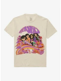 Best Pirce ✨ The Who Groovy Group Portrait Boyfriend Fit 👧 Girls T-Shirt 🔔