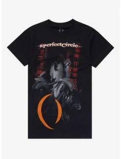 Outlet 😀 A Perfect Circle Black Goat Boyfriend Fit 👧 Girls T-Shirt 🤩