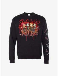 Cheap 👍 Kittie Cartoon Band Members Boyfriend Fit 👧 Girls Crewneck Sweater ✨