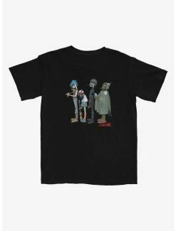 Buy 🔔 Gorillaz Members Together Boyfriend Fit 👧 Girls T-Shirt 😍
