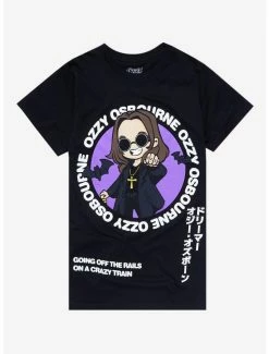 Best Sale 🌟 Ozzy Osbourne Chibi Crazy Train Boyfriend Fit 👧 Girls T-Shirt 😍
