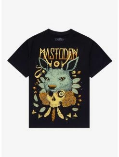 Brand new 🔔 Mastodon Deer Skull Boyfriend Fit 👧 Girls T-Shirt 😍