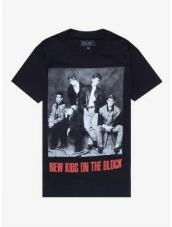 Cheap ✨ New Kids On The Block Grop Portrait Boyfriend Fit 👧 Girls T-Shirt 🔔