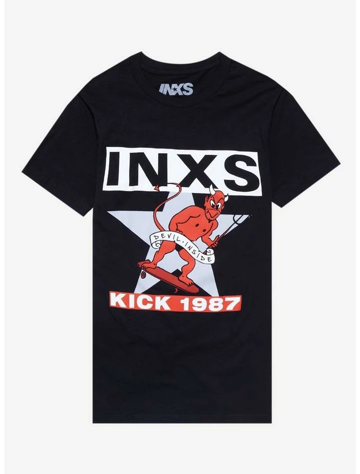 Best Pirce ๐ INXS Kick 1987 Boyfriend Fit ๐ง Girls T-Shirt ๐