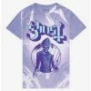 Outlet 🔥 Ghost Demon Papa Emeritus Splatter Dye Boyfriend Fit 👧 Girls T-Shirt 🎁