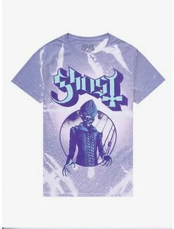 Outlet 🔥 Ghost Demon Papa Emeritus Splatter Dye Boyfriend Fit 👧 Girls T-Shirt 🎁