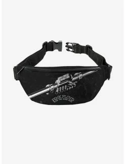 Wholesale 😀 Rocksax Pink Floyd Wish You Were Here Black and White Fanny Pack ⭐