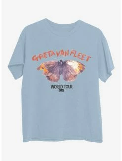 Flash Sale ⭐ Greta Van Fleet Butterfly Boyfriend Fit 👧 Girls T-Shirt ⌛