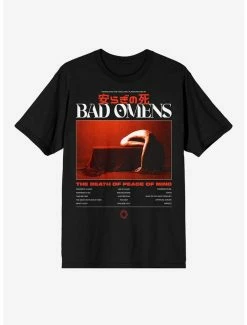 Discount 🎉 Bad Omens The Death Of Peace Of Mind Tracklist T-Shirt 👏