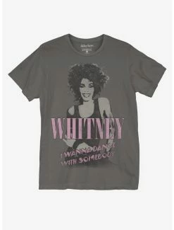 Best Pirce 😀 Whitney Houston I Wanna Dance With Somebody Boyfriend Fit 👧 Girls T-Shirt 😉