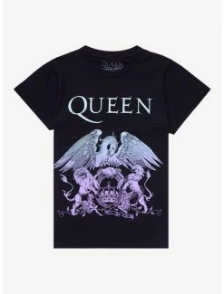 Hot Sale 😍 Queen Pastel Crest Boyfriend Fit 👧 Girls T-Shirt ⭐