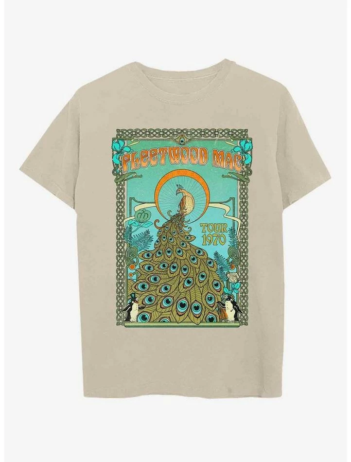 Budget β¨ Fleetwood Mac Peacock Tour Boyfriend Fit π§ Girls T-Shirt π