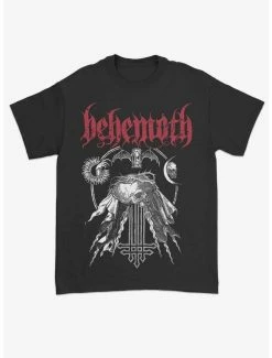 Promo ❤️ Behemoth Crown Of Thorns Skull Boyfriend Fit 👧 Girls T-Shirt 🔔