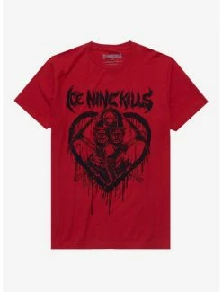 Buy ⌛ Ice Nine Kills Pick Axe Heart Boyfriend Fit 👧 Girls T-Shirt 😍