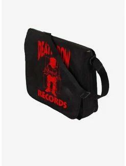 Budget 👏 Rocksax Death Row Records Logo Flap Top Record Crossbody Messenger Bag ✨